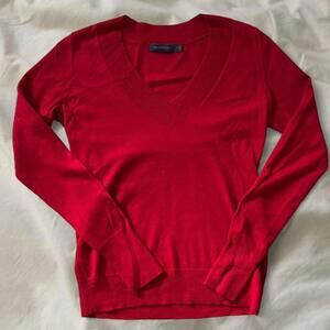 The Limited Red V-Neck Sweater Size M
